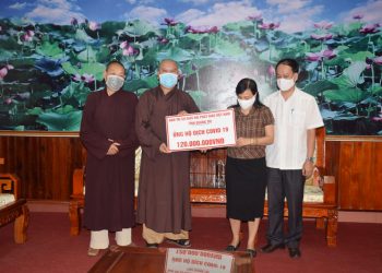 Quảng Trị: Ban Trị sự GHPGVN tỉnh hỗ trợ 120 triệu đồng phòng, chống dịch Covid – 19.