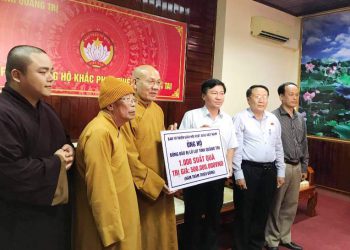 Quảng Trị: TƯ GHPGVN trao 1.000 suất quà ủng hộ đồng bào bị lũ lụt