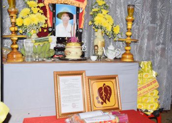 Lễ truy thăng cấp Tấn cho Huynh trưởng Nguyên Nghĩa Nguyễn Công Thiết – Phụ tá Nam Phật tử vùng Nam, GĐPT khu vực thị xã Quảng Trị; Thủ quỹ kiêm Đoàn trưởng Đoàn Nam Phật tử GĐPT Quy Thiện