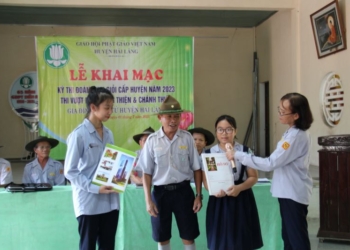 Hải Lăng: Phân ban GĐPT tổ chức kỳ thi đoàn sinh giỏi cấp Huyện