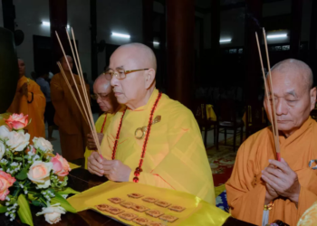 BAN HƯỚNG DẪN PHÂN BAN GIA ĐÌNH PHẬT TỬ TRUNG ƯƠNG TRANG NGHIÊM TỔ CHỨC LỄ THỌ CẤP TẤN CHO HUYNH TRƯỞNG