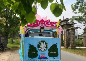 PHÁP LUÂN KHAI CHUYỂN – SEN HỒNG NÂNG BÁNH XE HOA PHÂN BAN GĐPT TRIỆU PHONG 